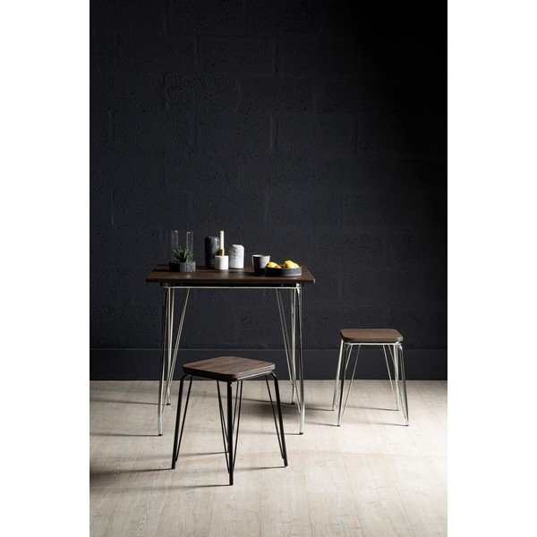 Tavolo da pranzo in olmo massiccio ø 80 cm District – Premier Housewares-image-2