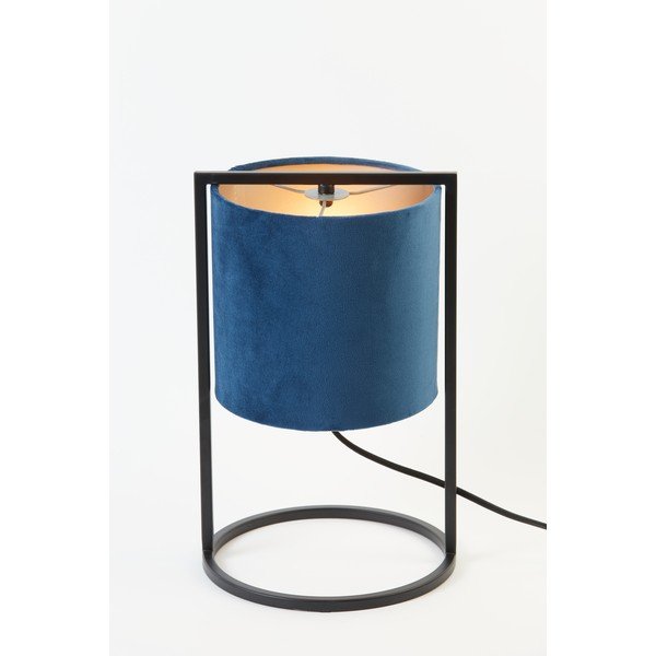 Lampada da tavolo nero-blu scuro (altezza 35 cm) Santos - Light & Living-image-2