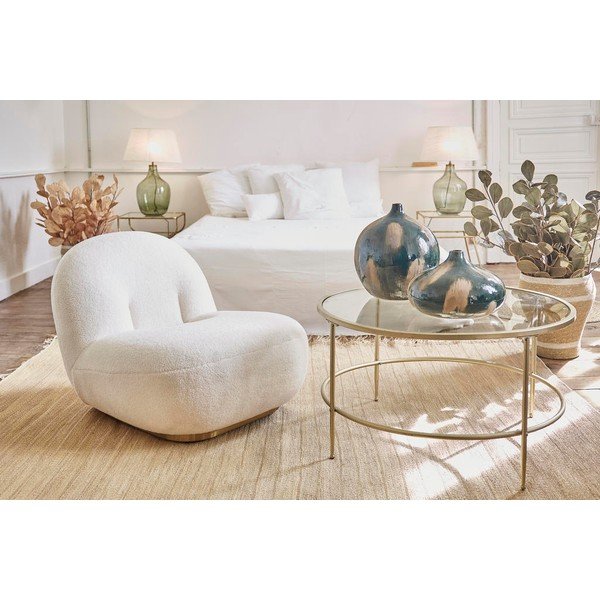 Poltrona bianca Maudan - Côté Table-image-1