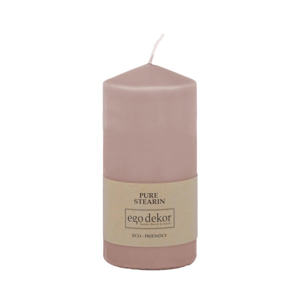 Candela rosa cipria Top, durata di combustione 30 h Eco - Eco candles by Ego dekor