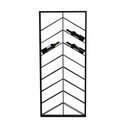 Portabottiglie in metallo nero da parete 16 bottiglie 70x160x6 cm Malbeo - Light & Living