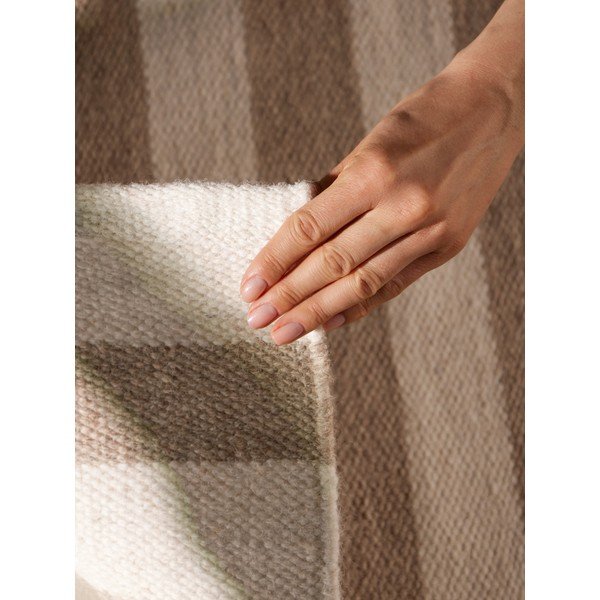 Tappeto bianco/marrone chiaro in lana reversibile/tessuto a mano 160x230 cm Vika – Hanse Home-image-2