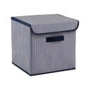 Scatola in tessuto blu con coperchio 30x30x30 cm - Mioli Decor