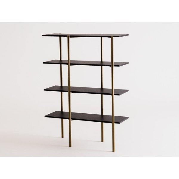 Libreria in nero e oro 110x150 cm Rave - CustomForm-image-1