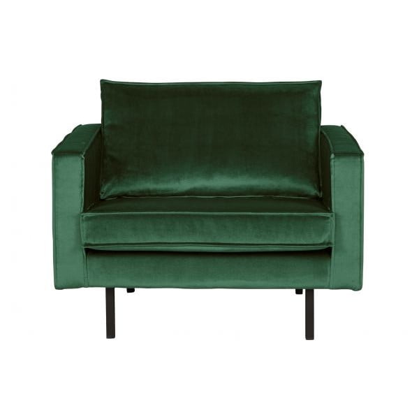 Poltrona in velluto verde scuro Rodeo - BePureHome