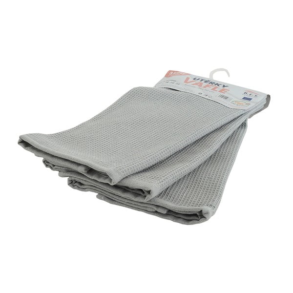 Asciugamani in cotone in set da 3 40x60 cm Wafle - B.E.S.