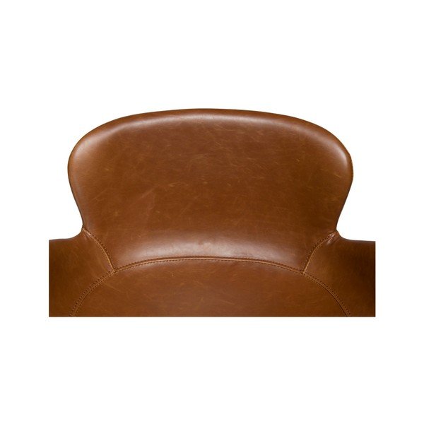 Sedia da bar in similpelle marrone cognac DAN-FORM Danimarca , altezza 97 cm Gaia - DAN-FORM Denmark-image-4