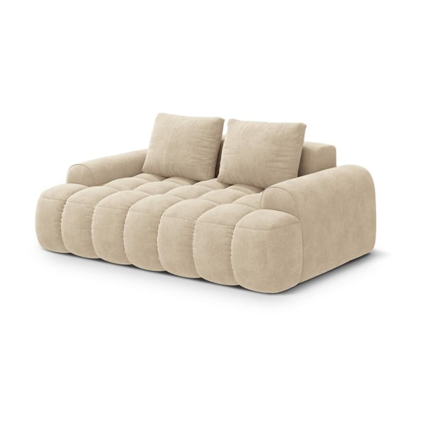 Divano beige con rivestimento in velluto 175 cm Linz – Cosmopolitan Design-image-2