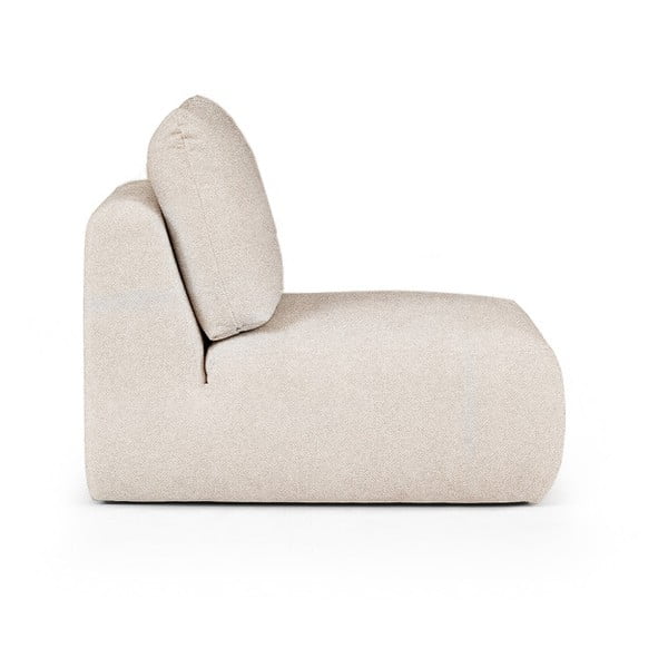 Poltrona color crema rivestita in bouclé Mirel – Rodier-image-3