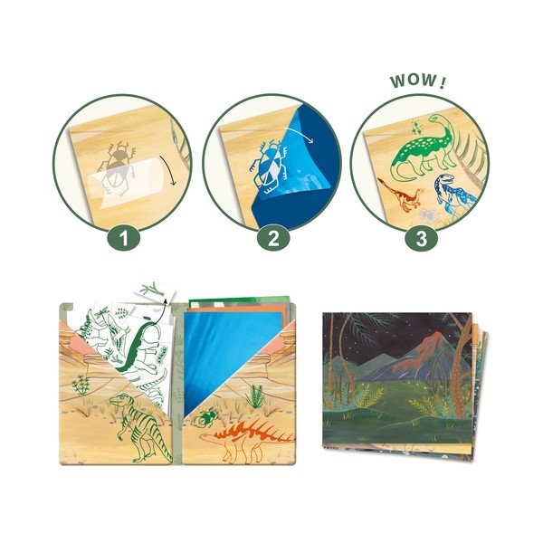 Set artistico con 4 immagini di dinosauri - Djeco-image-2