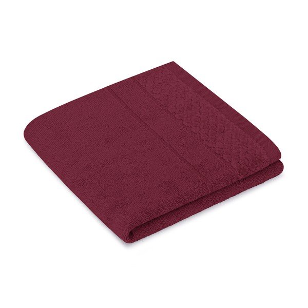 Set di asciugamani per viso e corpo tipo terry rossi in cotone 3 pz Rubrum – Restilo-image-2