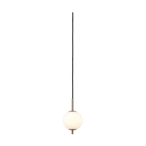 Lampadario LED color ottone in metallo con paralume in vetro ø 12 cm Audrey – UMAGE