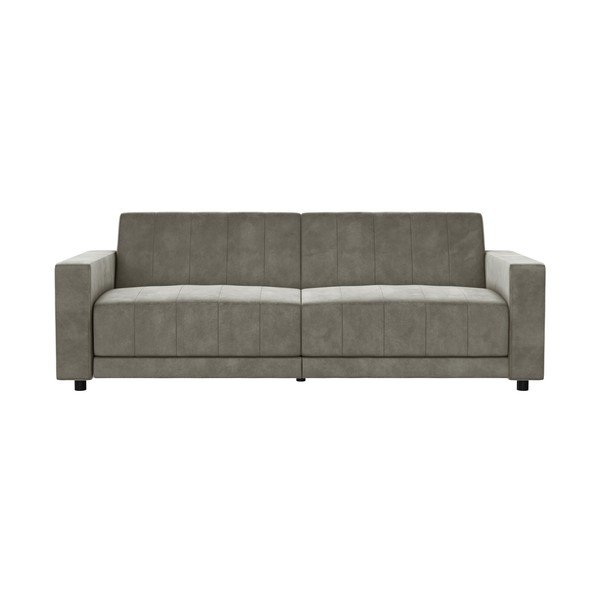 Divano grigio tortora reclinabile/allungabile con rivestimento in velluto 225 cm Allie II – Støraa