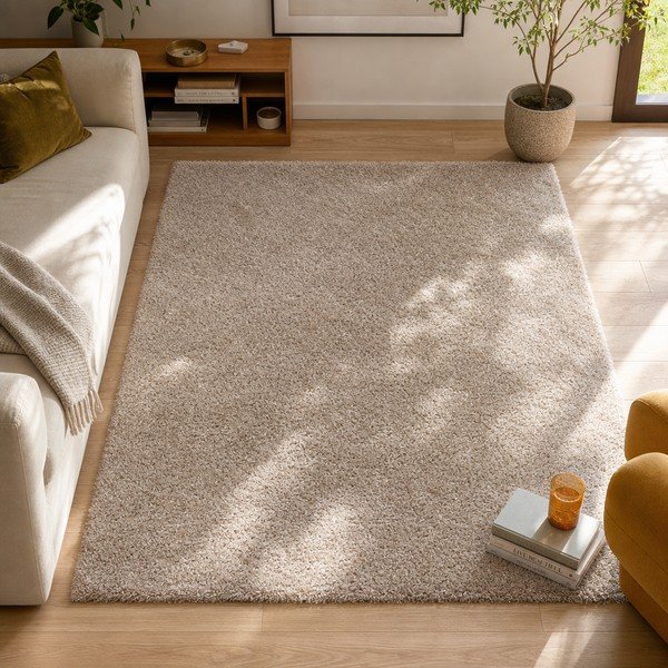 Tappeto marrone chiaro , 160 x 230 cm Aqua Liso - Universal-image-1