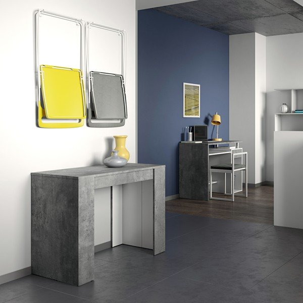 Tavolo da pranzo pieghevole grigio Elastic - TemaHome-image-4