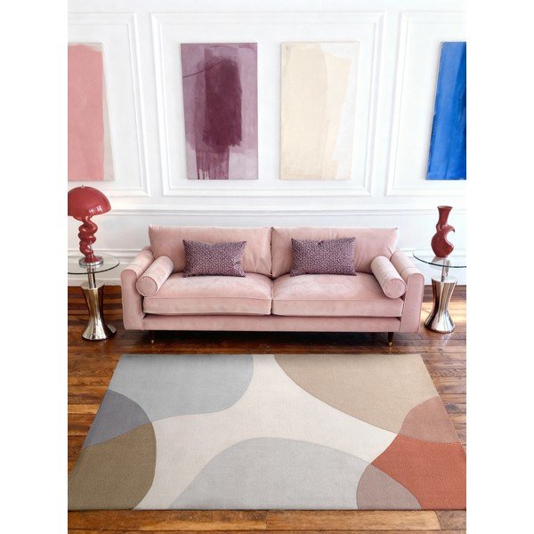 Tappeto beige in lana tessuto a mano 160x230 cm Hackney Clarissa – Ted Baker-image-1