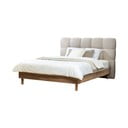 Letto matrimoniale imbottito grigio chiaro rete inclusa 180x200 cm Kumo - Bobochic Paris