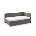 Letto da bambini con sponde grigio imbottito con contenitore con rete inclusa 120x200 cm Fun – Meise Möbel