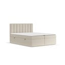 Letto boxspring beige con contenitore 180x200 cm Novento - Maison de Rêve