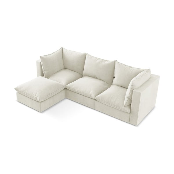 Divano angolare beige (con penisola a sinistra/con chaise lounge) Manao – Makamii-image-2