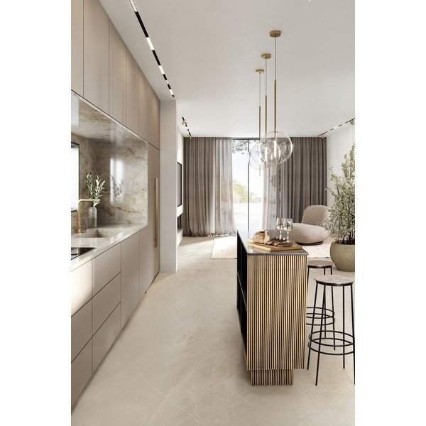 Isola da cucina con piano in legno di mango 40x160 cm Virat – Bizzotto-image-2