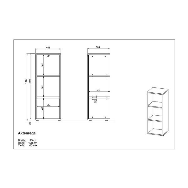 Scaffale color crema opaco 45x120x40 cm Lissabon – Germania-image-3
