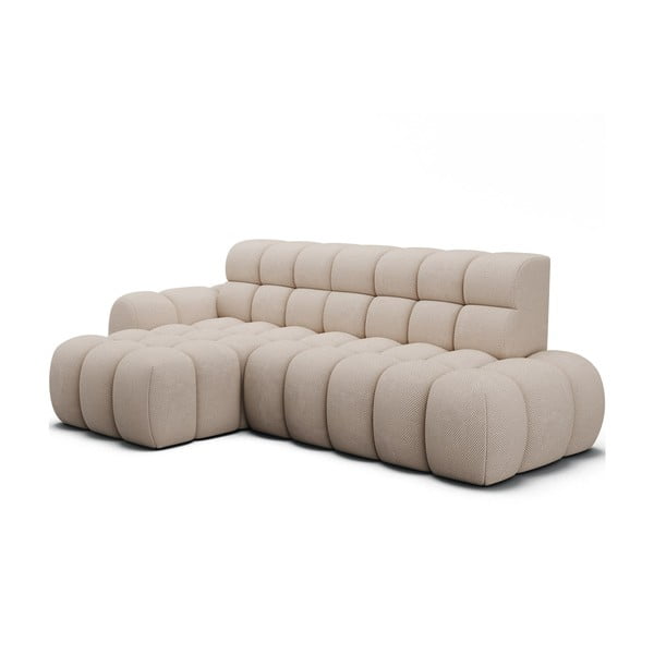 Divano angolare beige allungabile (con penisola a sinistra/con chaise lounge) Ceedro – ELTAP-image-2
