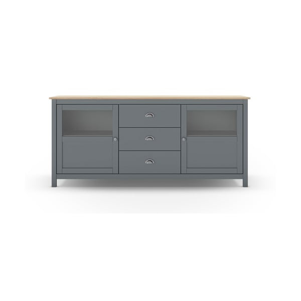 Cassettiera verde polveroso in pino massiccio 180x80x40 cm Misti – Marckeric