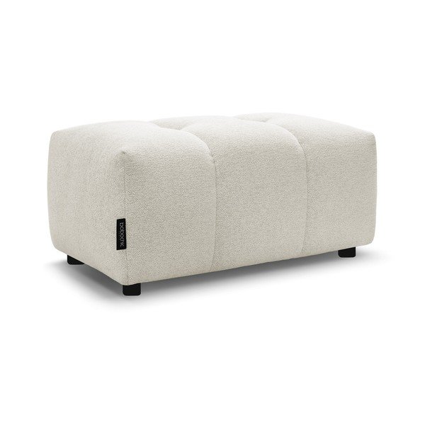 Poggiapiedi bianco con rivestimento in ciniglia Roxelane – Bobochic Paris-image-3