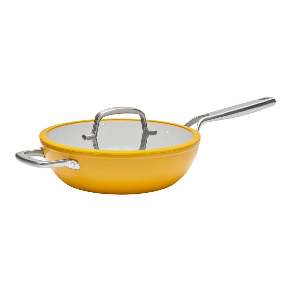 Padella wok con coperchio/con superficie in ceramica ø 28 cm Meda 3.0 – FABINI | Padelle