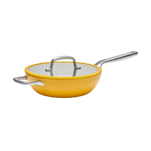 Padella wok con coperchio/con superficie in ceramica ø 28 cm Meda 3.0 – FABINI