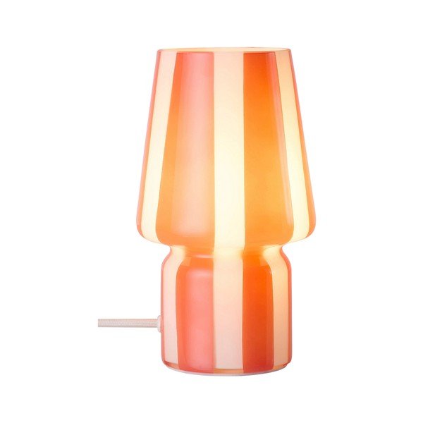 Lampada da tavolo rossa/bianca in vetro (altezza totale 21,5 cm) Carlo – Ellos Home-image-3
