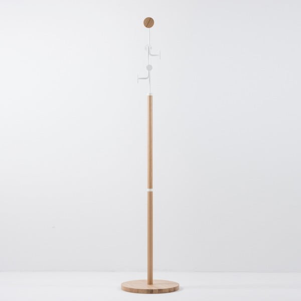 Portapacchi in legno massiccio di quercia con dettagli bianchi Hook - Gazzda-image-2