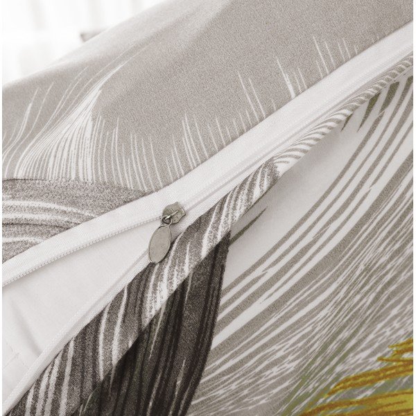 Biancheria da letto singola in microsatin giallo-grigio 140x200 cm in set da 6 Naomi - My House-image-3