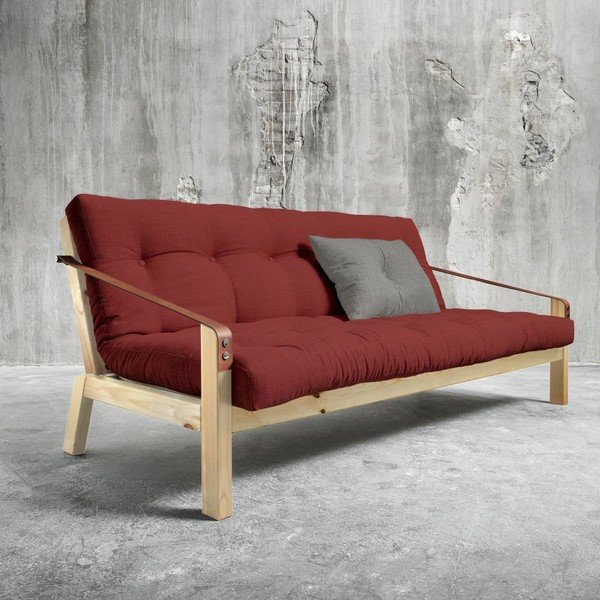 Rozkládací pohovka Karup Poetry Natural/Passion Red/Granite Grey