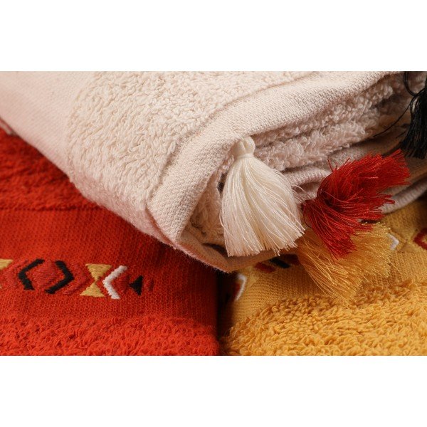 Set di asciugamani tipo terry in cotone 3 pz 50x90 cm Asorti – Foutastic-image-1