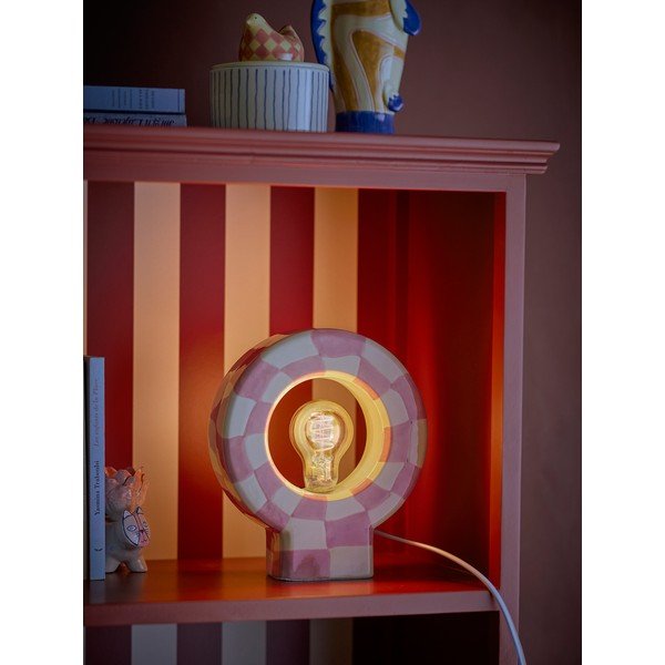 Lampada da tavolo rosa (altezza totale 23,5 cm) Vialini – Bloomingville-image-2