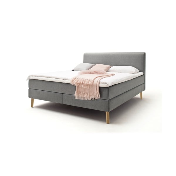 Letto boxspring grigio/marrone 180x200 cm Greta – Meise Möbel-image-2