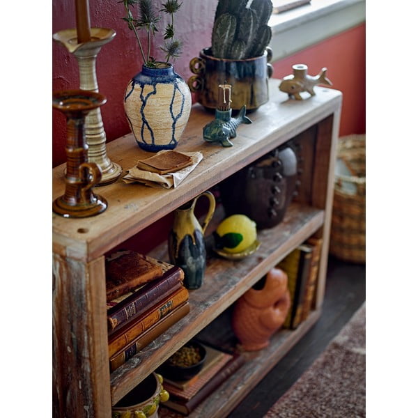 Vaso blu e color crema in gres (altezza totale 16 cm) Avon – Bloomingville-image-2