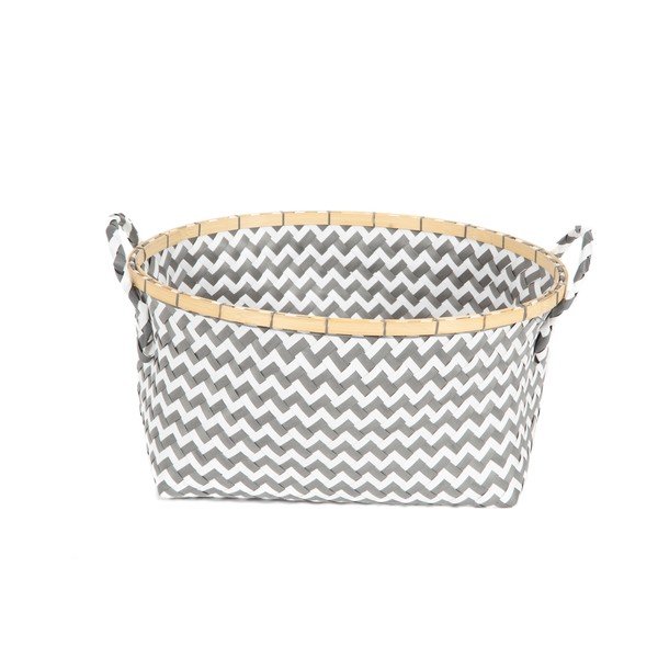 Cestino portaoggetti grigio e bianco Zigzag - Compactor-image-2