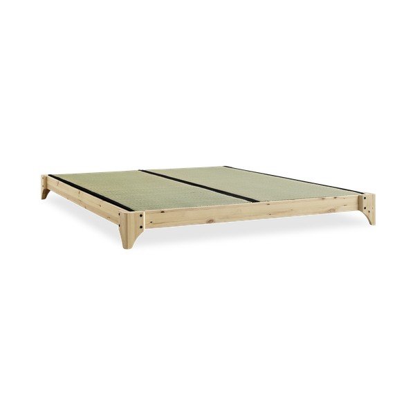 Letto matrimoniale in pino con materasso e tatami Elan Comfort Mat Natural Clear/Black, 160 x 200 cm - Karup Design-image-4