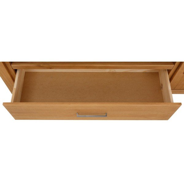 Tavolo TV in legno di pino di colore naturale 160x55 cm Celia - Støraa-image-3