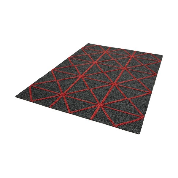 Tappeto nero e rosso Prisma, 160 x 230 cm - Asiatic Carpets-image-2