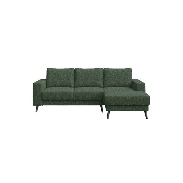 Divano angolare verde scuro (con penisola a destra/con chaise lounge) Fynn – Ghado