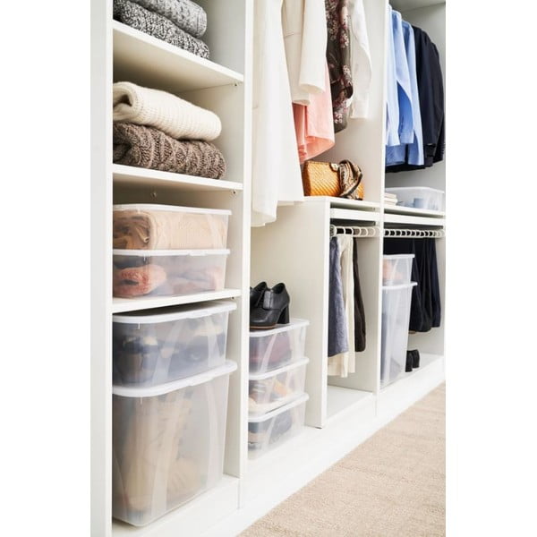 Cassetta di plastica con coperchio 29 l Lona - Rotho-image-1