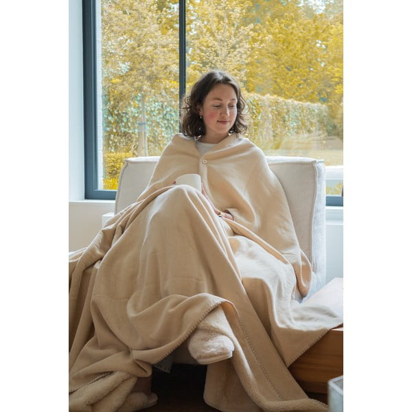 Coperta avorio in micropile 150x200 cm Tomo – Tiseco Home Studio-image-1