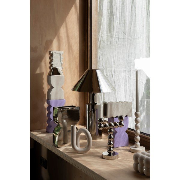 Lampada da tavolo argentata in metallo con paralume in metallo (altezza totale 53 cm) Wonders – Zuiver-image-1