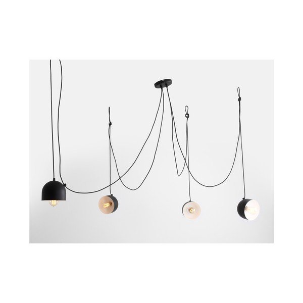 Lampada a sospensione nera per 4 lampadine Popo - CustomForm-image-2