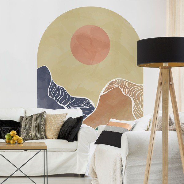 Adesivo da parete 120x140 cm Abstract Rising Sun Arch - Ambiance-image-1