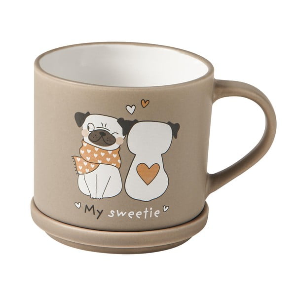 Tazze in porcellana beige-marrone chiaro in set da 2 pezzi 35 ml - Brandani-image-4